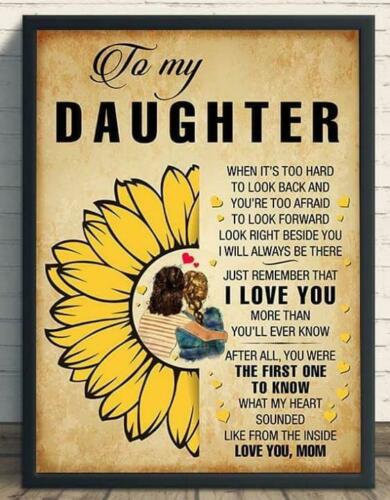 Sunflower To My Daughter I Will Always Be There Just Remember Canvas Canvas Print | PB Canvas