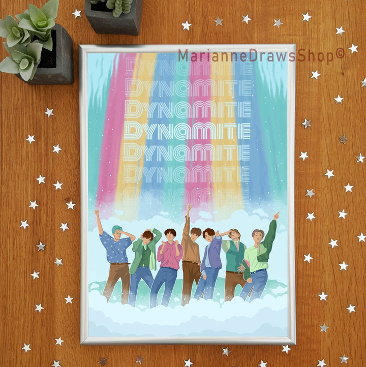 Bts Dynamite Canvas Bts A4 Print Rm Suga Jin Jhope Best Quality | PB Canvas