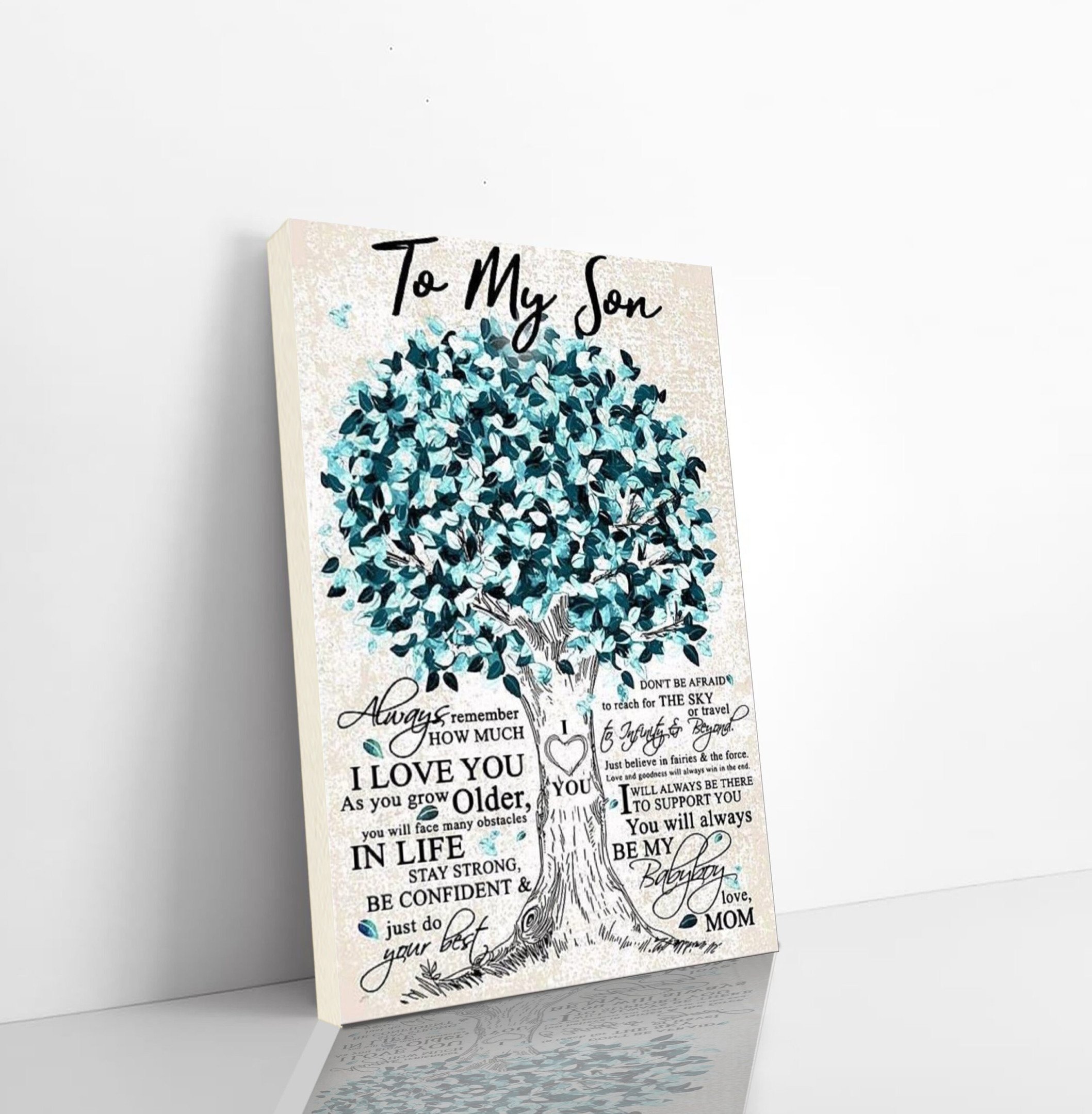 Beloved Tree To My Son Always Remember How Much I Love You Canvas Vertical Canvas Dhg 929 | PB Canvas