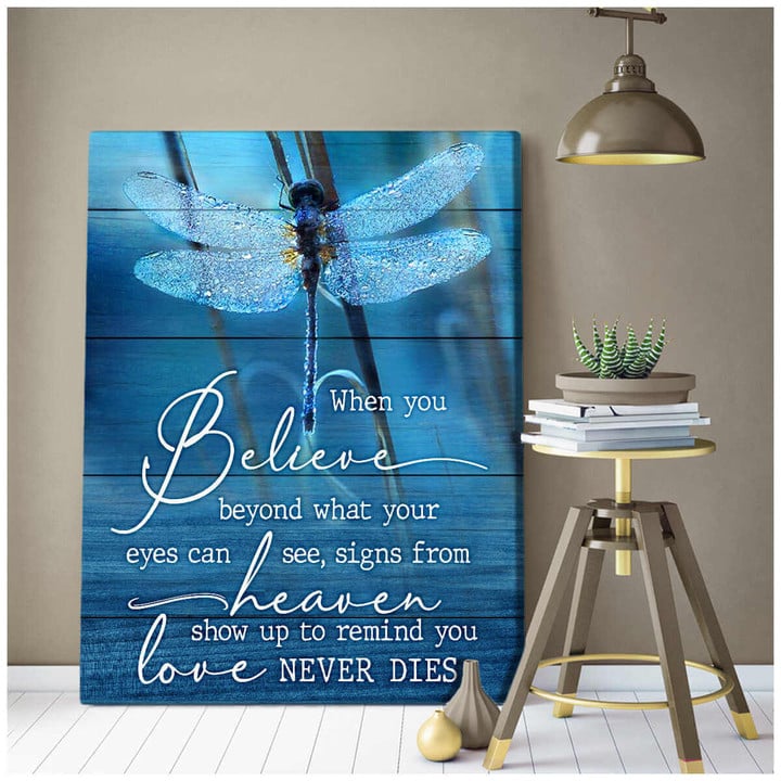 When You Believe Dragonfly Canvas Wall Art Dhg 2244 | PB Canvas
