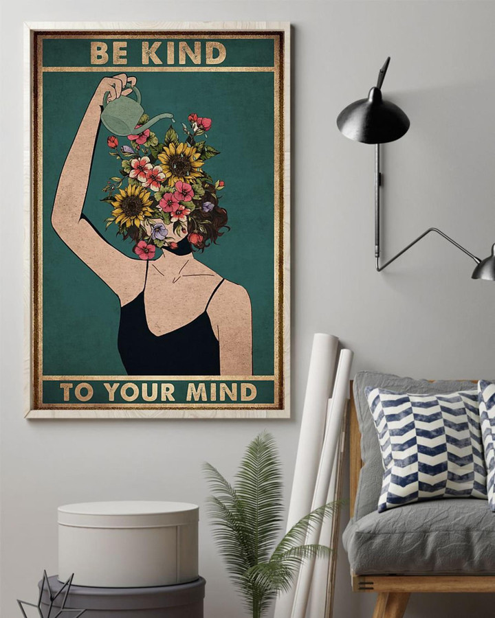 Mental Be Kind To Your Mind Canvas Mental Health Canvas Mental Canvas Canvas Art Best Gifts Ever Signs For Home Wall Decoration 13 | PB Canvas