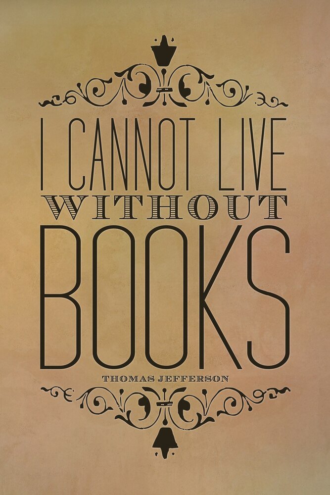 I Cannot Live Without Books Parchment Thomas Jefferson Canvas Canvas Print | PB Canvas