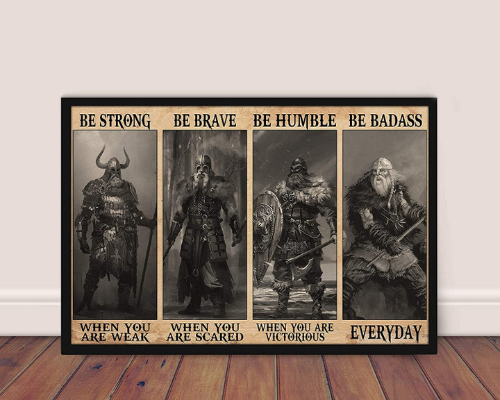 Viking Norse Mythology Canvas Be Strong When You Are Weak Canvas Wall Art Print Home Living Decor Canvas | PB Canvas