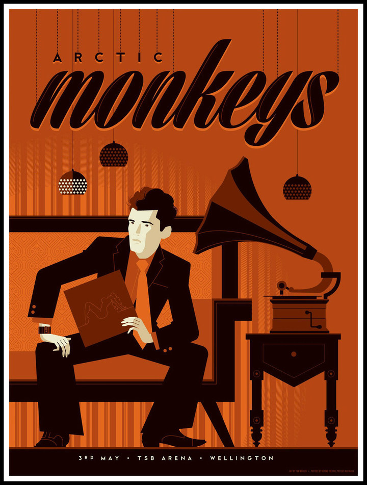 Arctic Monkeys 2014 Wellington Tom Whalen Tour Canvas Canvas Print | PB Canvas