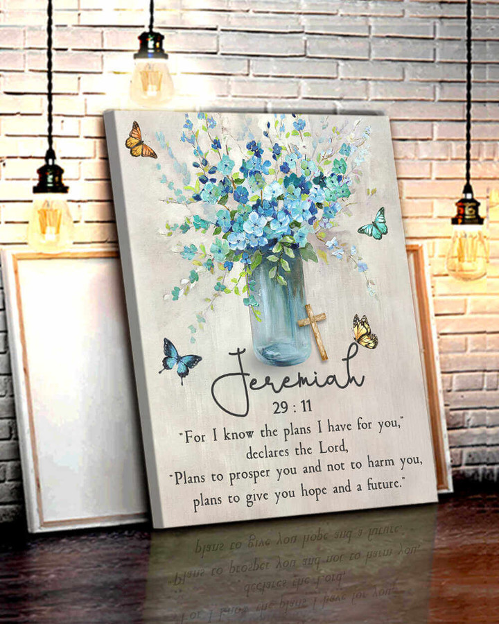 Jeremiah 29 11 Butterfly Canvas Wall Art Dhg 1954 | PB Canvas