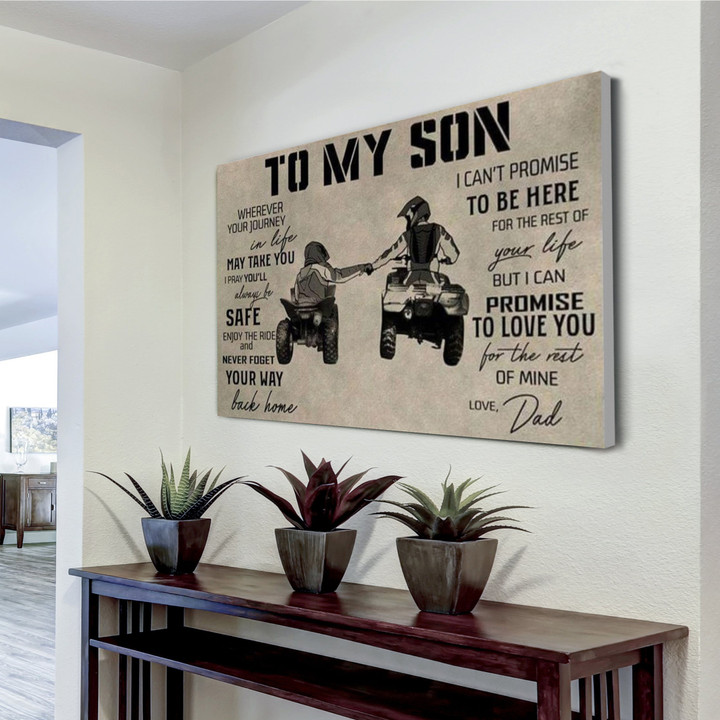 To My Son Father Is Day Canvas Frame Canvas No Frame Horizontal Canvas Dhg 1056 | PB Canvas