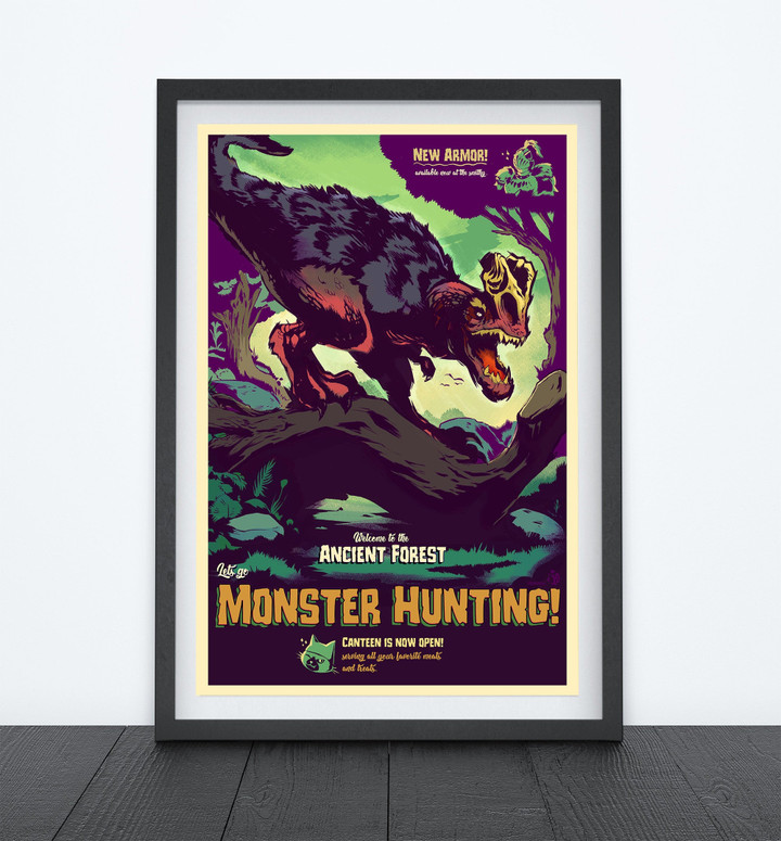 Ancient Forest Lets Go Monster Hunting Video Game Monster Hunter Canvas Canvas Print | PB Canvas