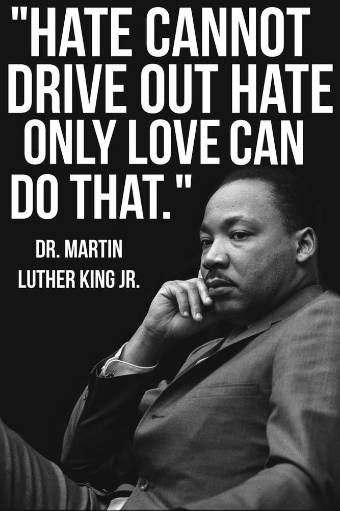 Martin Luther King Jr Mlk Love Famous Motivational Quote Canvas Canvas Print | PB Canvas