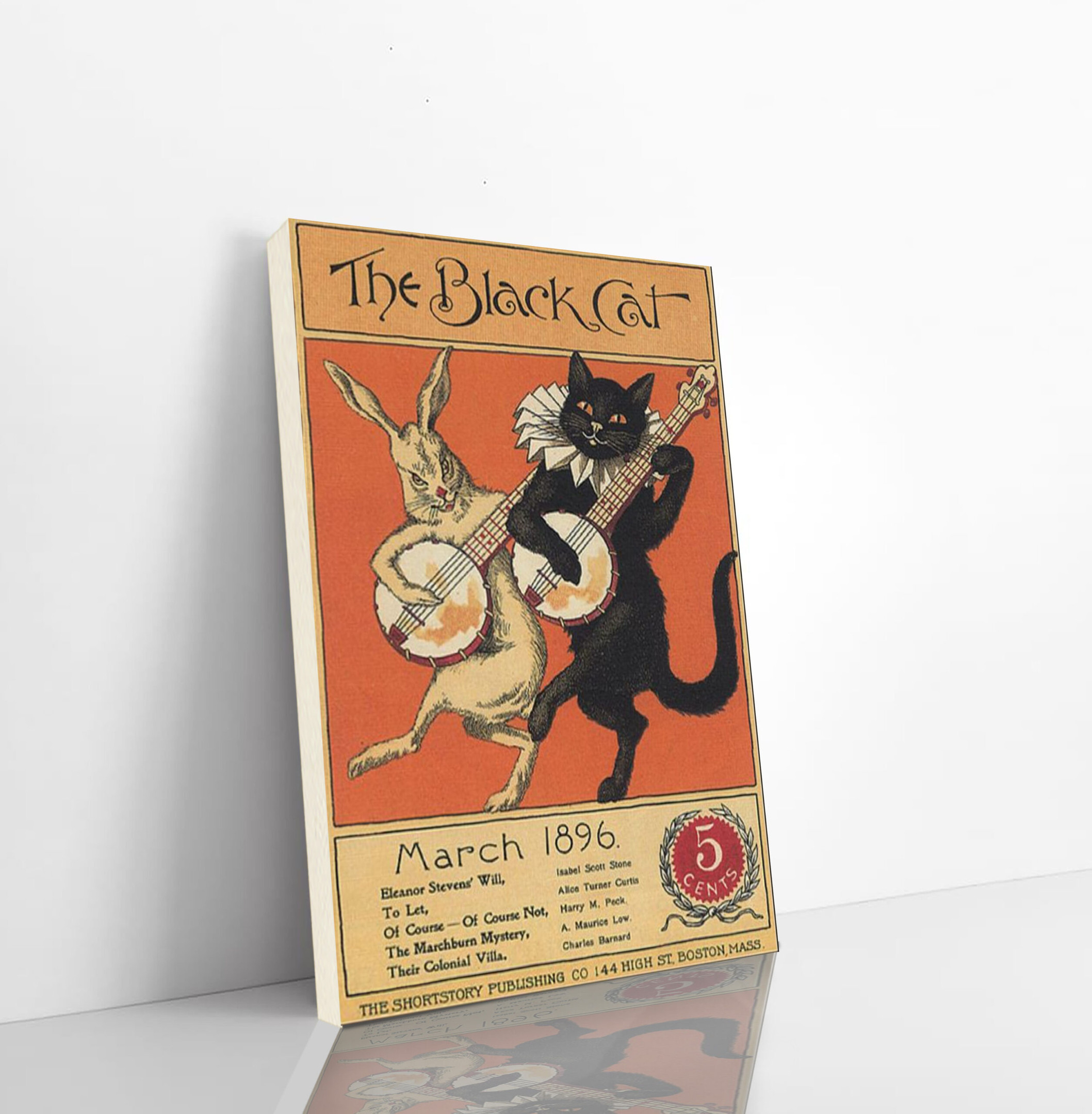 Cat Vertical Canvas From Mom To Children Wall Decor Best Gift For Children The Black Cat March 1896 Vertical Canvas Dhg 747 | PB Canvas