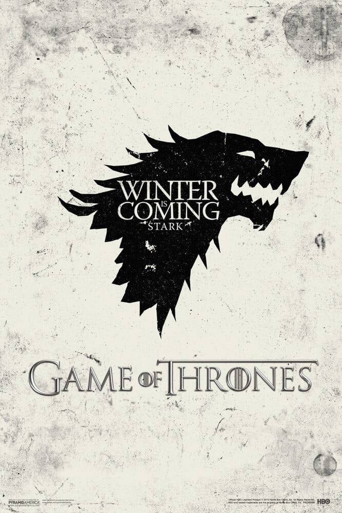 Game Of Thrones Winter Is Coming Stark Hbo Medieval Fantasy Tv Television Series Canvas Canvas Print | PB Canvas