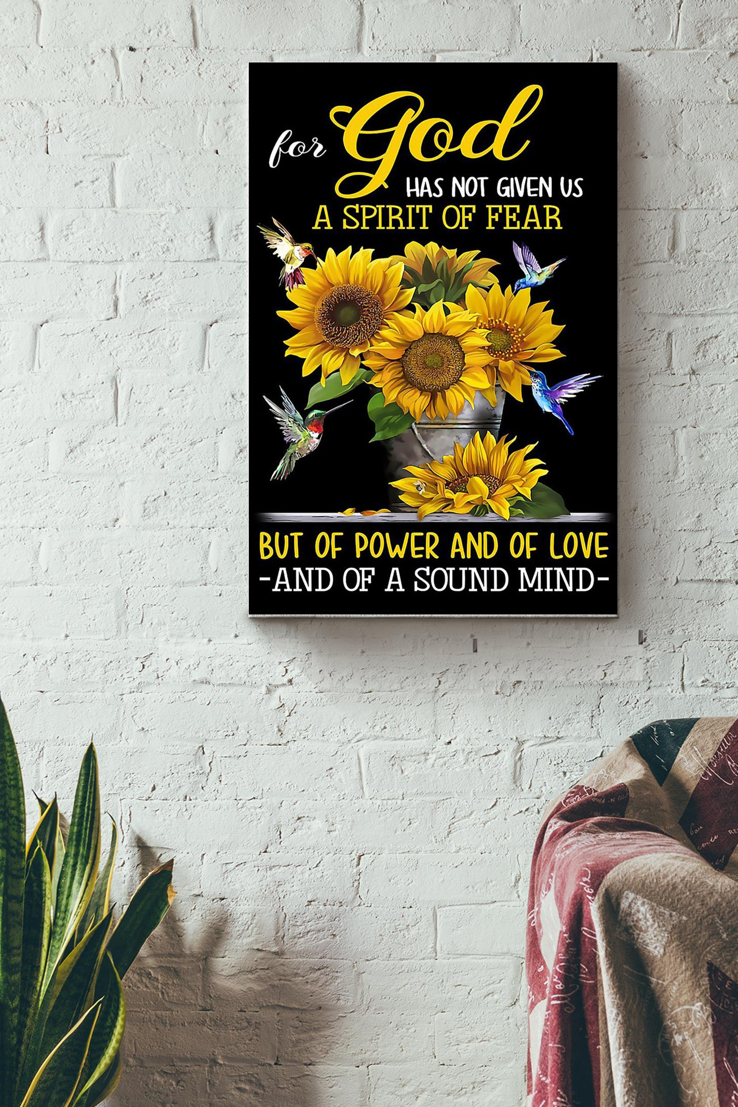 For God Has Not Given Us A Spirit Of Fear But Of Power And Of | PB Canvas