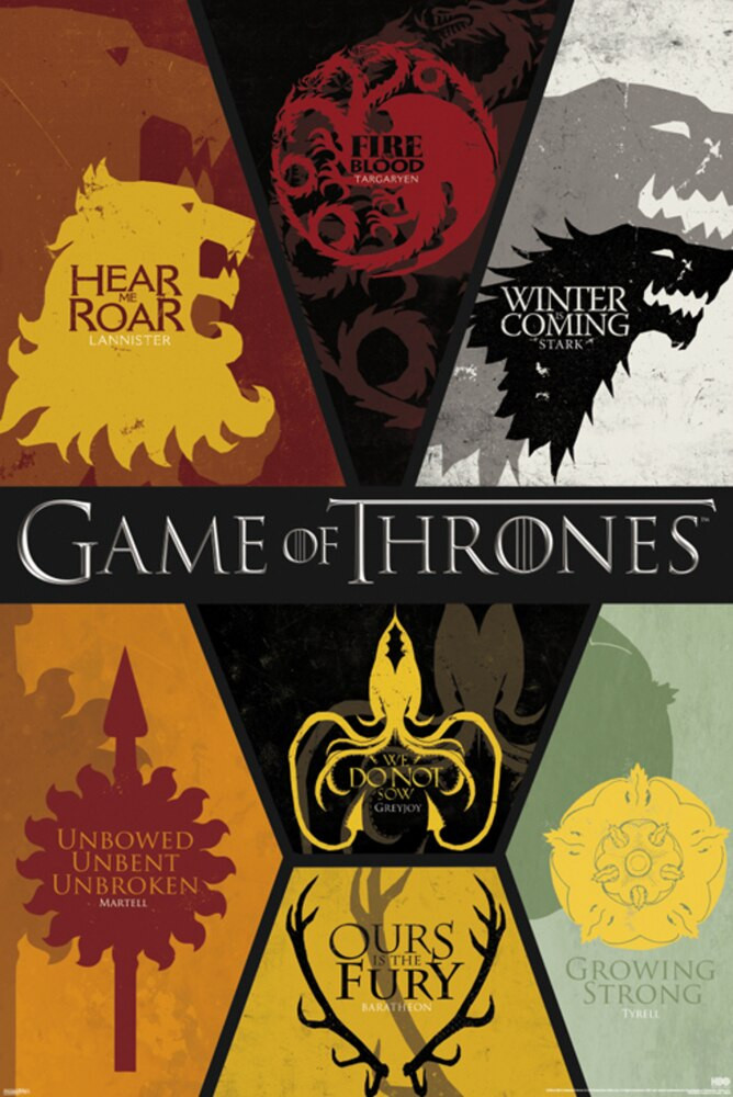 Game Of Thrones House Sigils Tv Show Canvas Canvas Print | PB Canvas