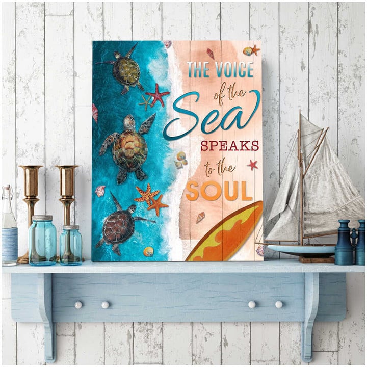Turtles The Voice Of The Sea Speaks To The Soul Wall Art Decor Dhg 2219 | PB Canvas