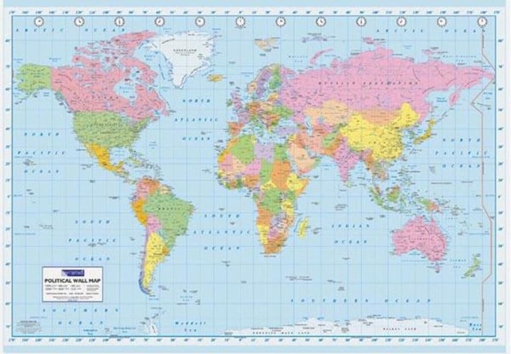 World Map Canvas Canvas Print | PB Canvas