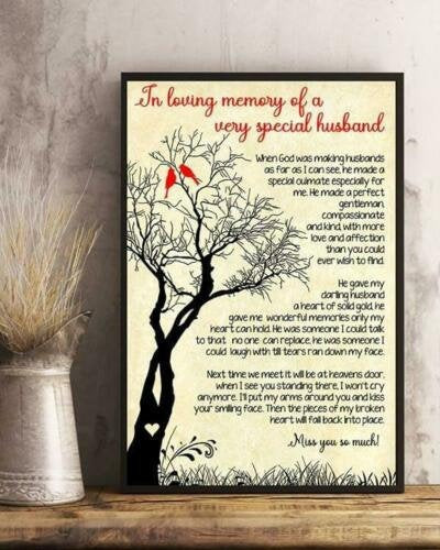 In Loving Memory Of A Very Special Husband Miss You So Much Canvas Canvas Print | PB Canvas