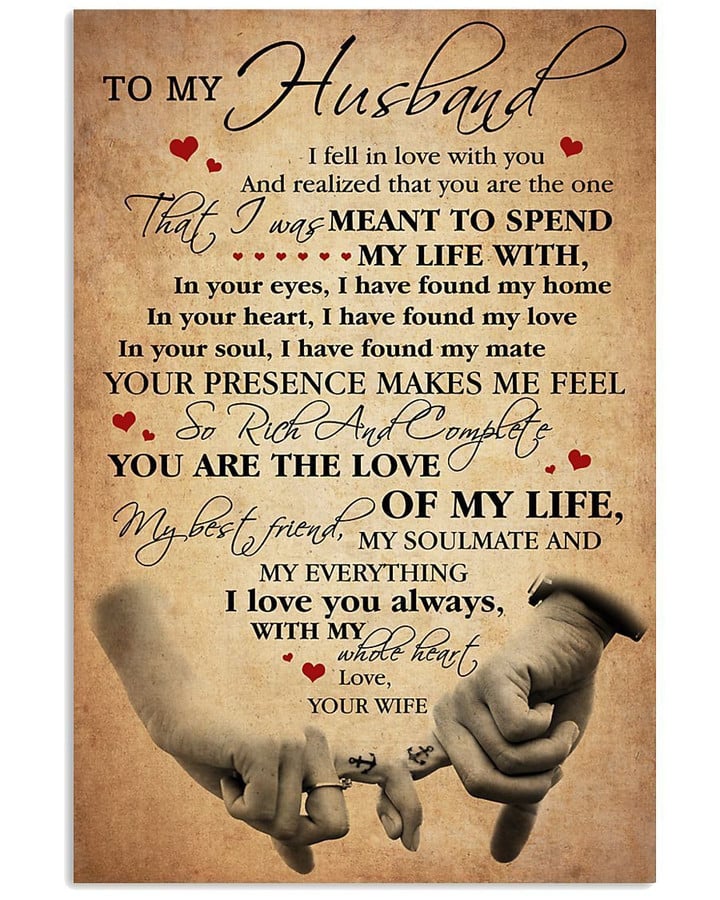 You Are The Love Of My Life To My Husband Vertical Canvas | PB Canvas