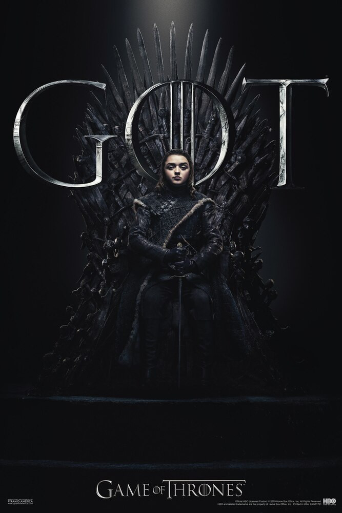 Game Of Thrones Arya Stark Iron Throne Season 8 Canvas Canvas Print | PB Canvas
