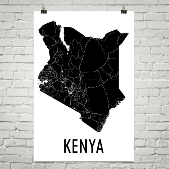 Kenya Map Map Of Kenya Kenyan Art Kenyan Decor Kenya Gift Kenya Kenya Kenya Wall Art Kenyan Gifts Canvas Canvas Print | PB Canvas