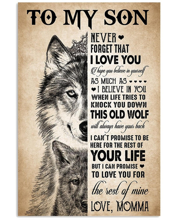 To My Son Never Forget That Ilove You Canvas Home Decor Wall Art Print 76 | PB Canvas