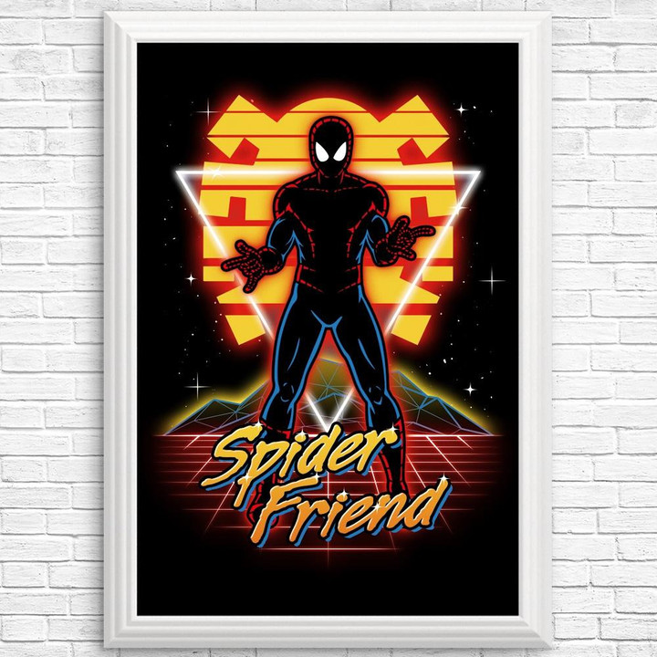 Retro Spider Friends Wall Art Canvas Print | PB Canvas
