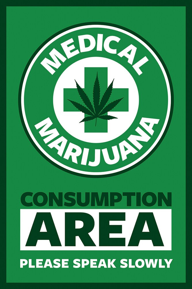 Medical Marijuana Consumption Area Funny Canvas Canvas Print | PB Canvas