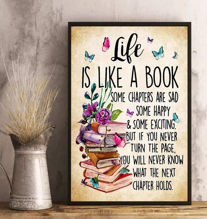 Life Is Like A Book Canvas Home Decor Print Decoration Xmas Gift | PB Canvas