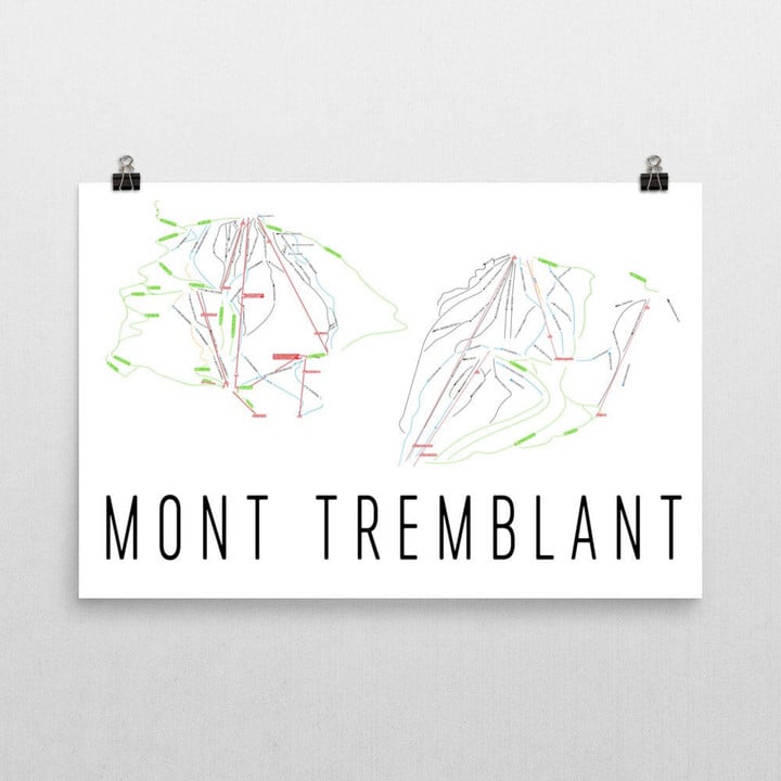 Mont Tremblant Ski Map Art Mont Tremblant Quebec Mont Tremblant Trail Map Ski Lift Ski Lodge Decor Ski Ski Trail Sign Canvas Canvas Print | PB Canvas