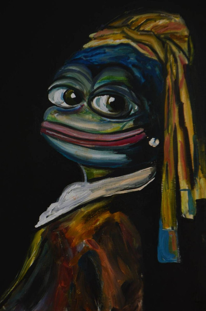 Pepe With A Pearl Earring Canvas Canvas Print | PB Canvas