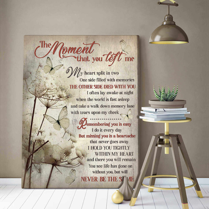 The Moment That You Left Me Butterfly Canvas Wall Art Dhg 2106 | PB Canvas