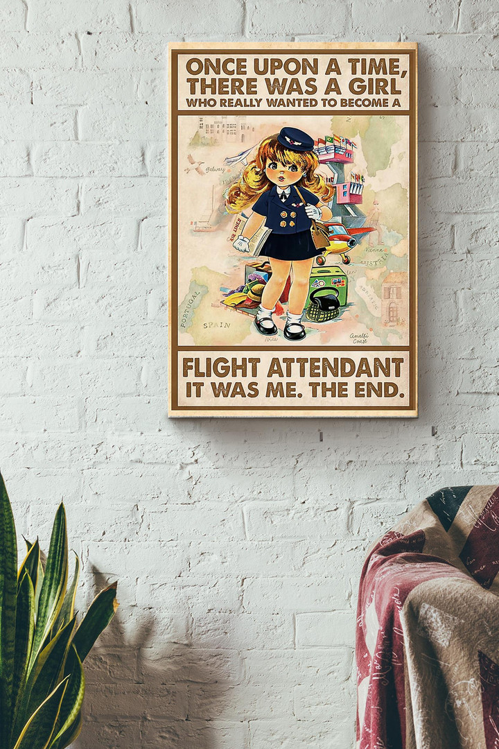 Flight Attendant Once Upon A Time Wrapped Canvas | PB Canvas
