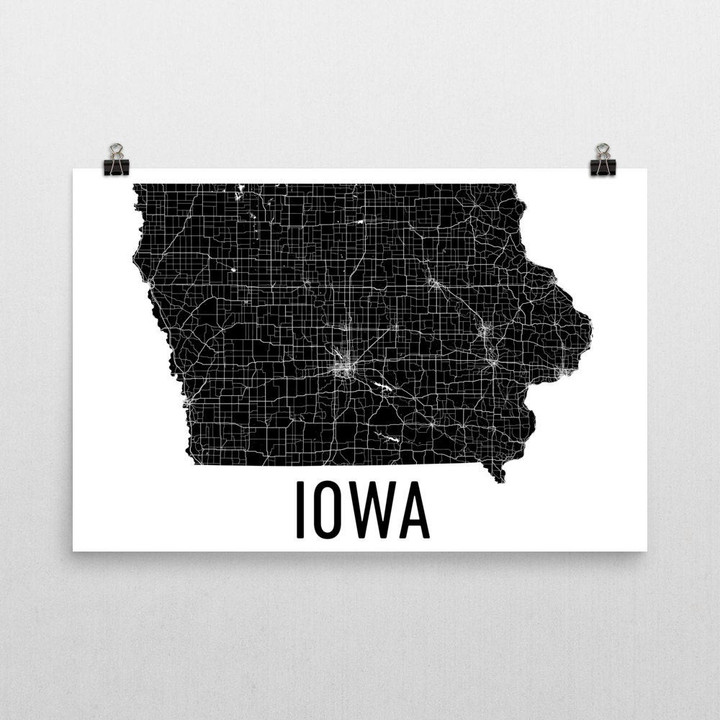 Iowa State Iowa Map Iowa Wall Art Iowa Iowa Art Iowa Sign Iowa Gifts Iowa Decor Iowa Map Of Iowa Iowa Home Canvas Canvas Print | PB Canvas