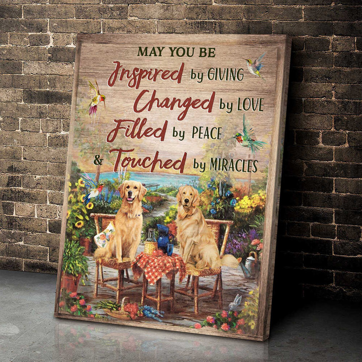Golden Retrievers May You Be Inspired By Giving Canvas Wall Art Decor Dhg 1855 | PB Canvas