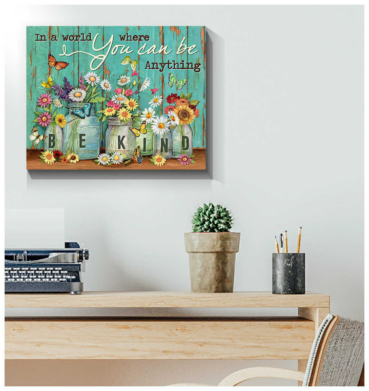 Butterfly Farmhouse A World Where You Can Be Anything Canvas Wall Art Decor Dhg 1525 | PB Canvas