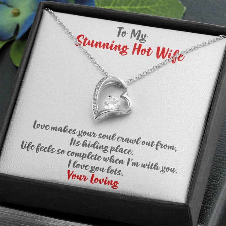 To My Wife Necklace, Gift For Wife, Necklace For Wife, Gift For Wife, Anniversary Gift For Wife, Birthday Gift For Wife , Heart Necklace