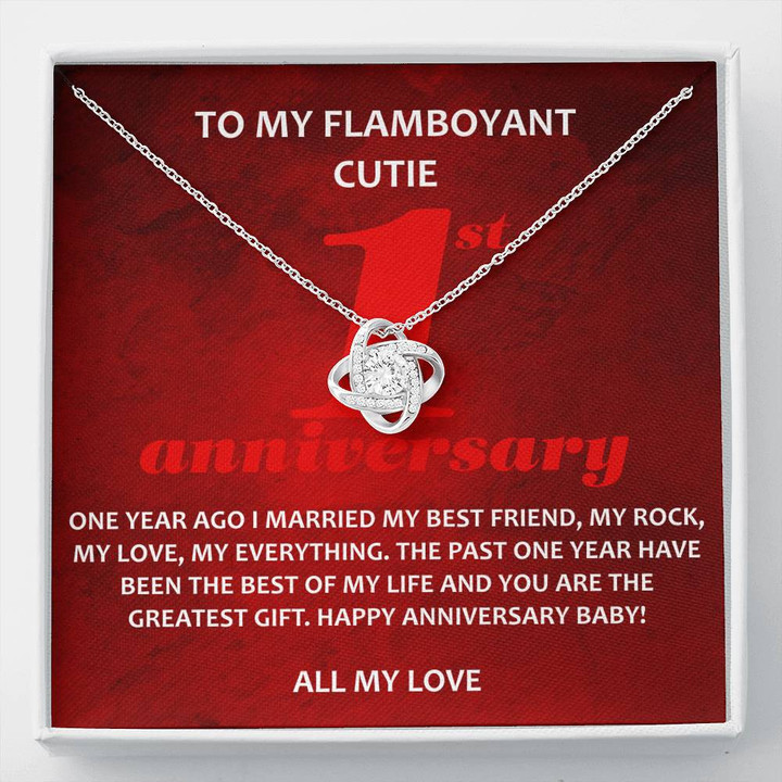 To My Flamboyant Cutie To My Wife Necklace Anniversary Gift For Wife, Birthday Gift For Wife, Gift For Wife, Necklace For Wife, Gift For Wife Birthday