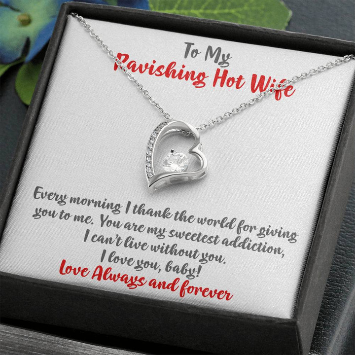 Heart Pendant Necklace, Distance Never Separates, Birthday Gift For Wife, To My Wife Necklace, Present For Wife, Gift Ideas For , Heart Necklace