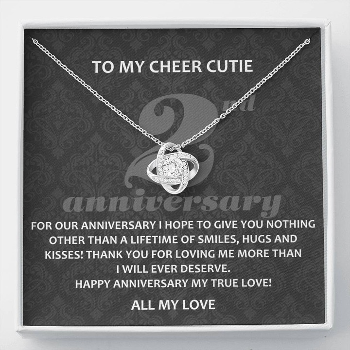 To My Cheer Cutie, 2 Year Anniversary Gift, Jewelry for Husband, Second Year Anniversary - Buy Now