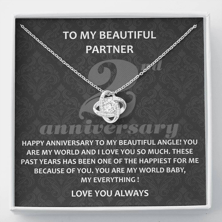 To My Beautiful Partner, 2 Year Anniversary Gift, Gift for Wife, Sentimental Anniversary Gift For Boyfriend - Buy Now