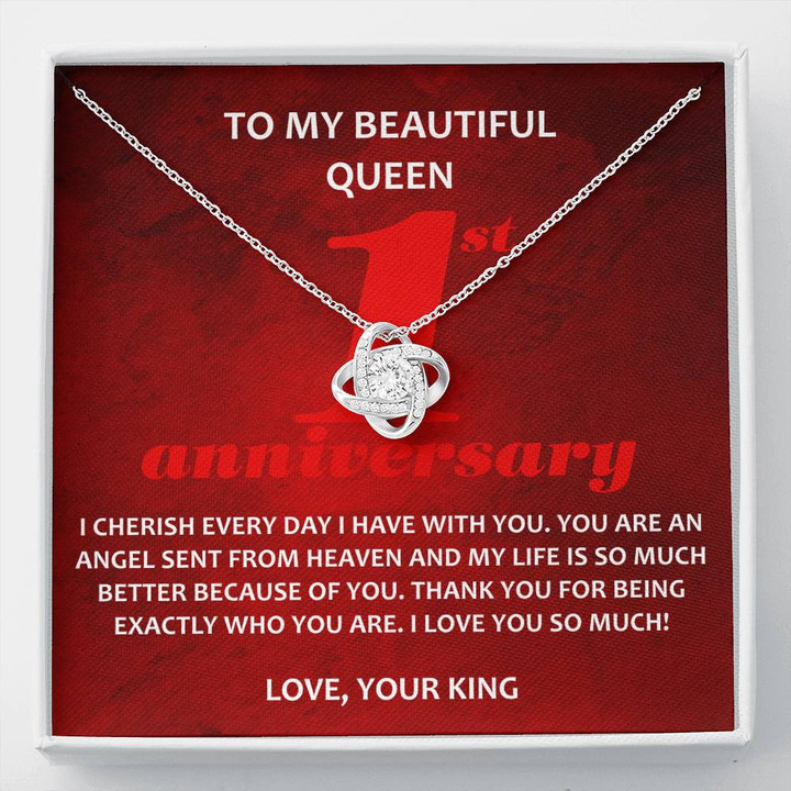 To My Beautiful Queen To My Wife Necklace Anniversary Gift For Wife, Birthday Gift For Wife, Gift For Wife, Necklace For Wife, Gift For Wife Birthday
