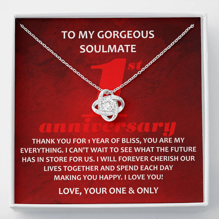 To My Gorgeous Soulmate To My Wife Necklace Anniversary Gift For Wife, Birthday Gift For Wife, Gift For Wife, Necklace For Wife, Gift For Wife Birthday