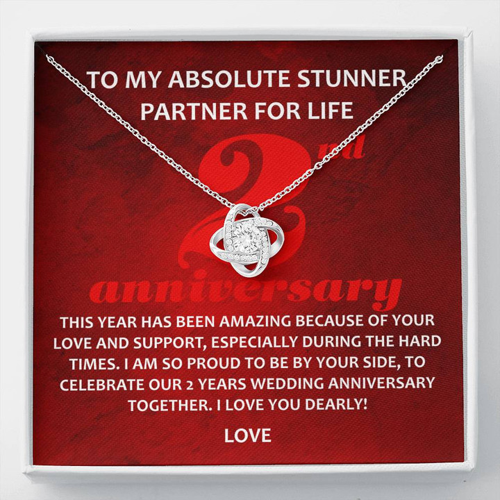 To My Absolute Stunner Partner For Life, 2 Year Anniversary Gift, 2nd Year Wedding Anniversary, Traditional 2nd Wedding Anniversary Gift for Wife - Buy Now