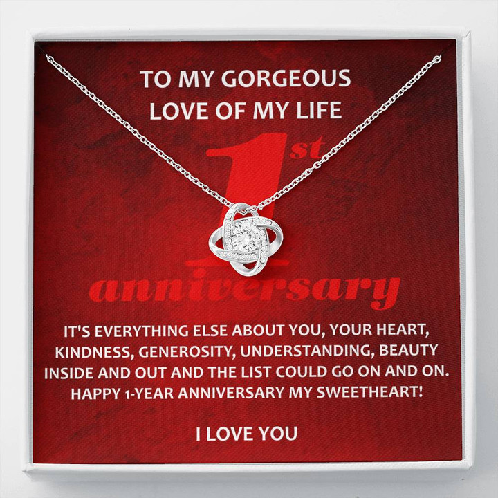 To My Gorgeous Love Of My Life To My Wife Necklace Anniversary Gift For Wife, Birthday Gift For Wife, Gift For Wife, Necklace For Wife, Gift For Wife Birthday
