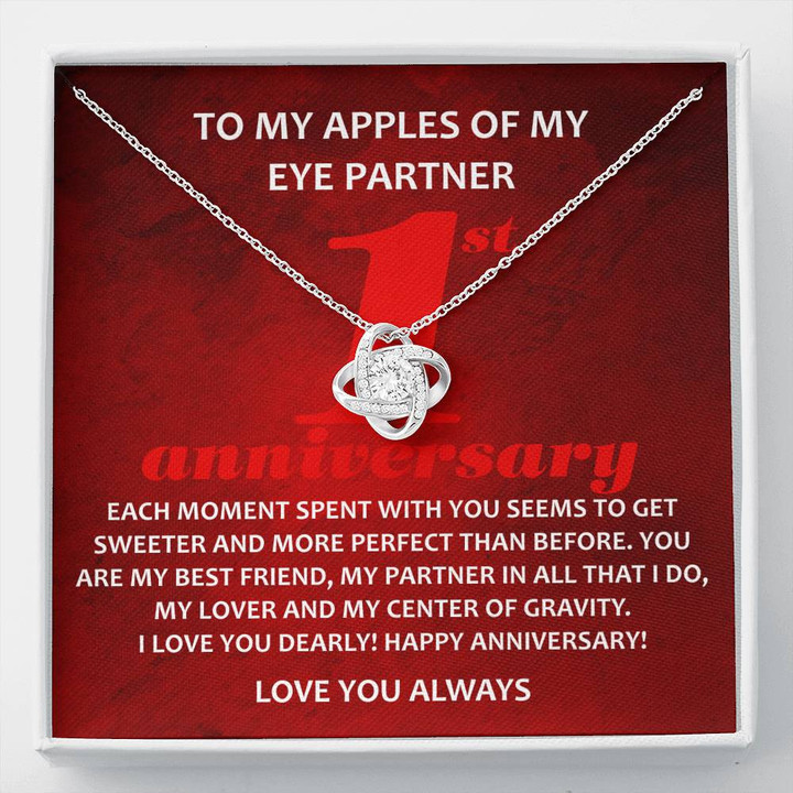 To My Apples Of My Eye Partner, To My Wife Necklace Anniversary Gift For Wife, Birthday Gift For Wife, Gift For Wife, Necklace For Wife, Gift For Wife Birthday