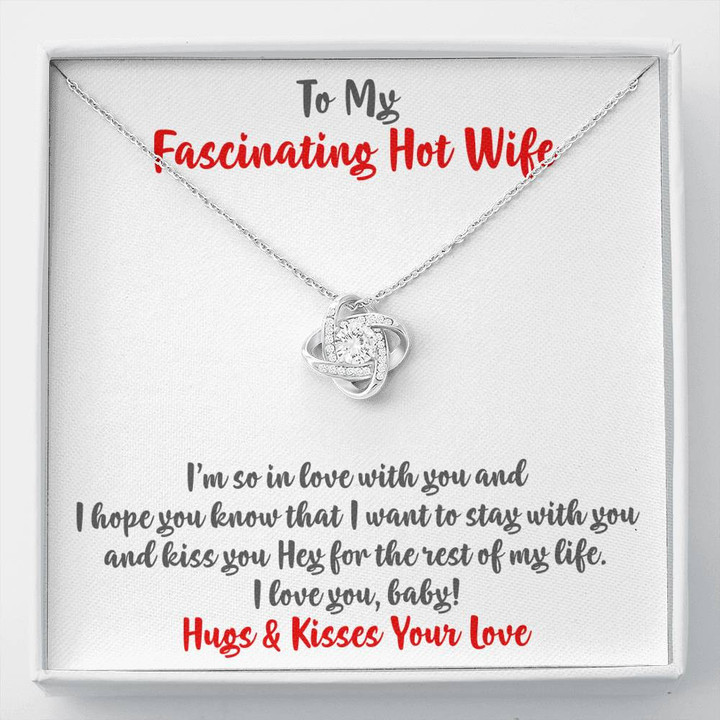 Anniversary Gift For Wife, To My Wife Necklace, Present For Wife, Marriage Gifts, Gift Ideas For Wife, Wife Interlocking Hearts Necklace