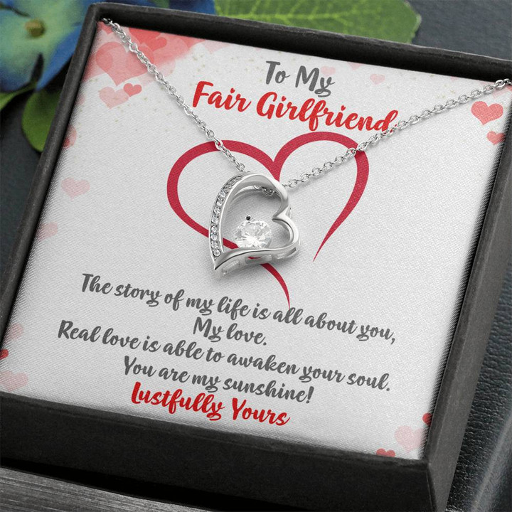 To My Soulmate Necklace, Soul mate Gift, Girlfriend Anniversary Gift, Girlfriend Birthday Gift, Romantic Quotes, Soulmate Jewellery, , Heart Necklace