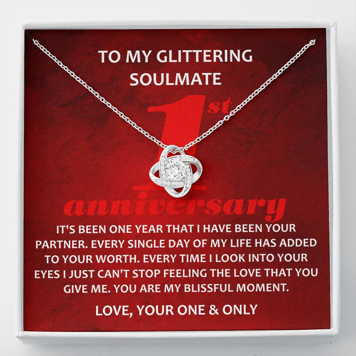To My Glittering Soulmate To My Wife Necklace Anniversary Gift For Wife, Birthday Gift For Wife, Gift For Wife, Necklace For Wife, Gift For Wife Birthday