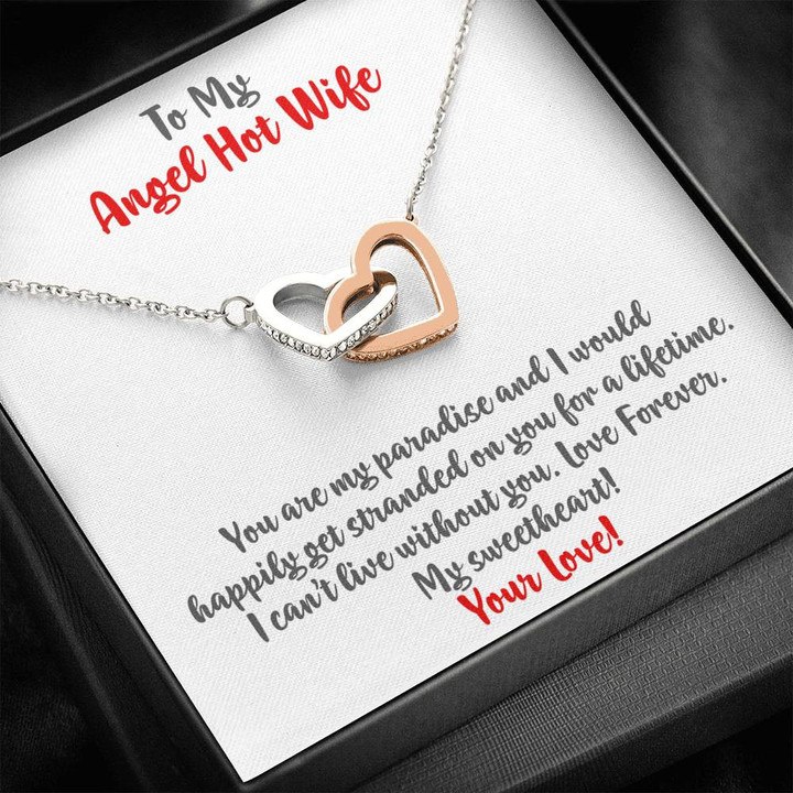 Interlocking Hearts Pendant Necklace, Forever Together, Birthday Gift For Future Wife, Anniversary Gifts, To My Future Wife Necklace Two Hearts Necklace