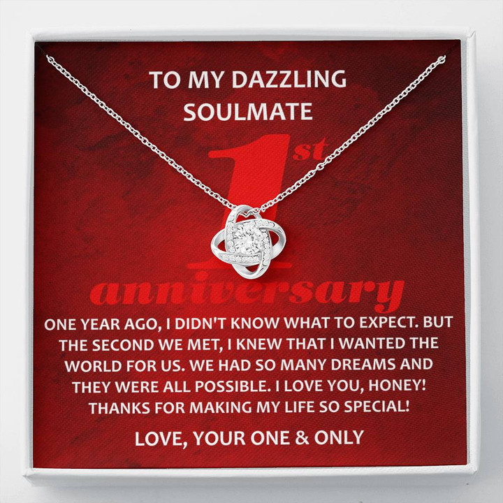 To My Dazzling Soulmate To My Wife Necklace Anniversary Gift For Wife, Birthday Gift For Wife, Gift For Wife, Necklace For Wife, Gift For Wife Birthday