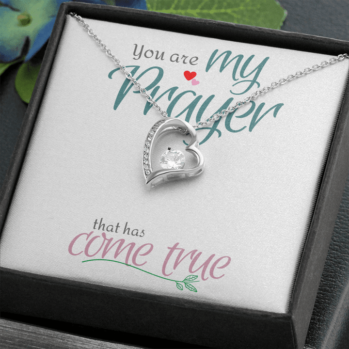 Jewelry Necklaces, Christmas Gift, You are My Prayer That has Come True , Heart Necklace