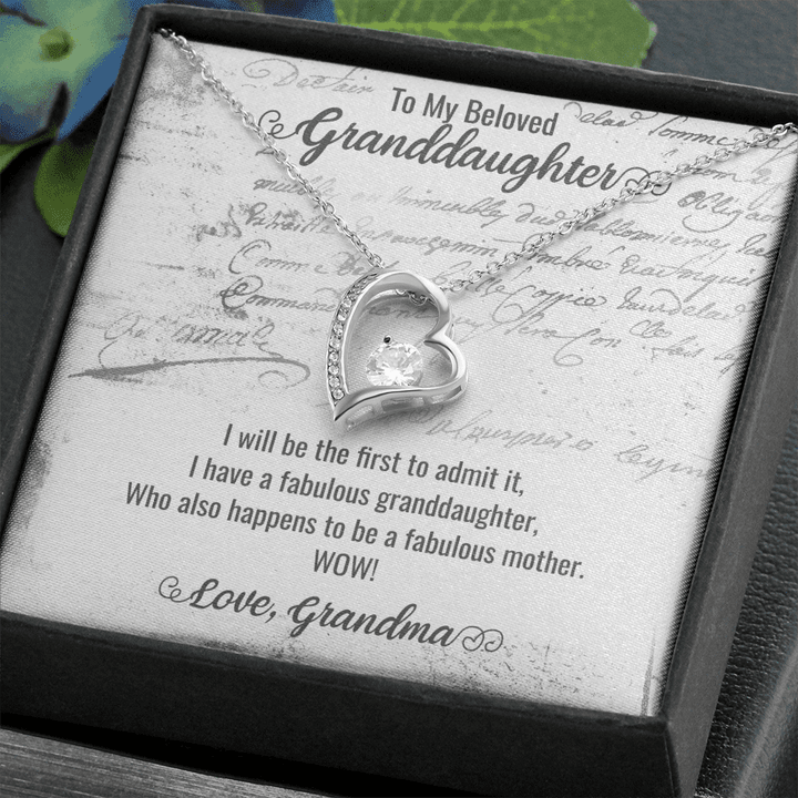 Young Granddaughter Gifts, Granddaughter Gifts From Grandparents, New Granddaughter Gifts, To Our Granddaughter Gifts , Heart Necklace